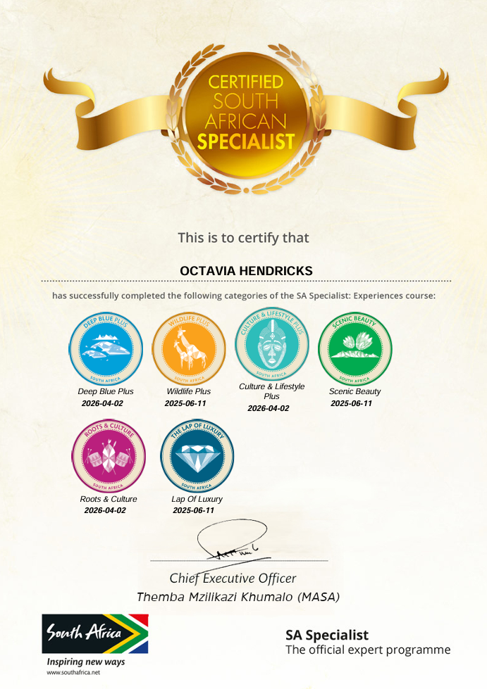 Certification for Octavia J. Hendricks